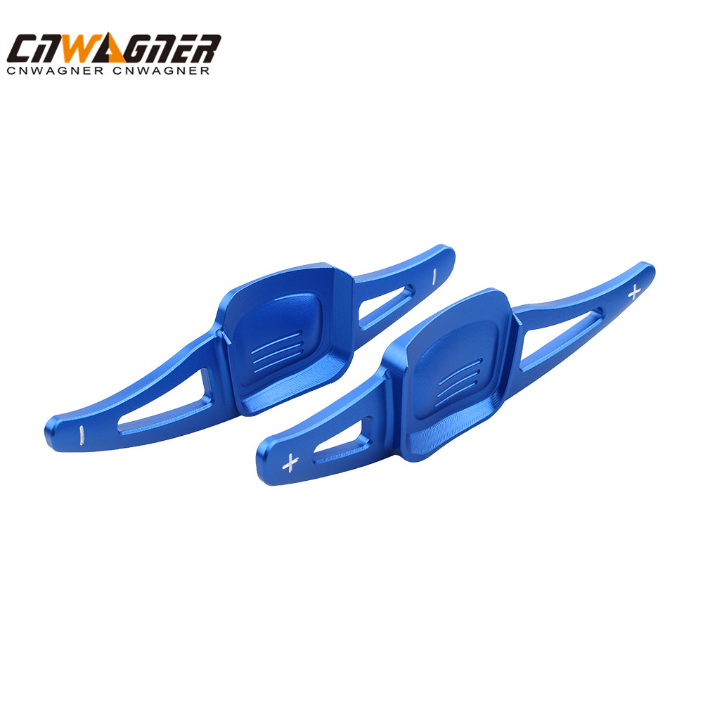 Paleta de cambio de aluminio CNWAGNER con diseño de coche, extensión de paleta DSG azul para Golf 7 Tiguan