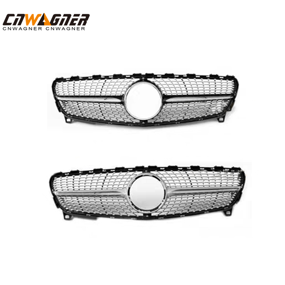 CNWAGNER para mercedes-benz W176 Diamond Grille 16-18 Modificación de rejilla de rejilla media