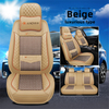 CNWAGNER Funda de asiento de coche de lino de cuero universal de lujo Funda de asiento completo