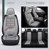 CNWAGNER Funda de asiento de coche de lino de cuero para automóvil Cojín de asiento completo