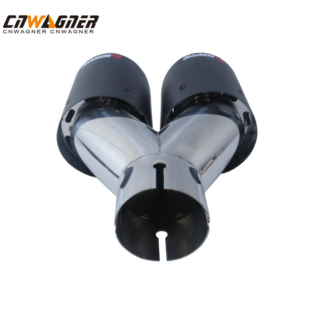 Silenciador de garganta trasera CNWAGNER, silenciador de escape de motocicleta de acero inoxidable, rizado doble para motocicleta Universal